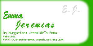 emma jeremias business card